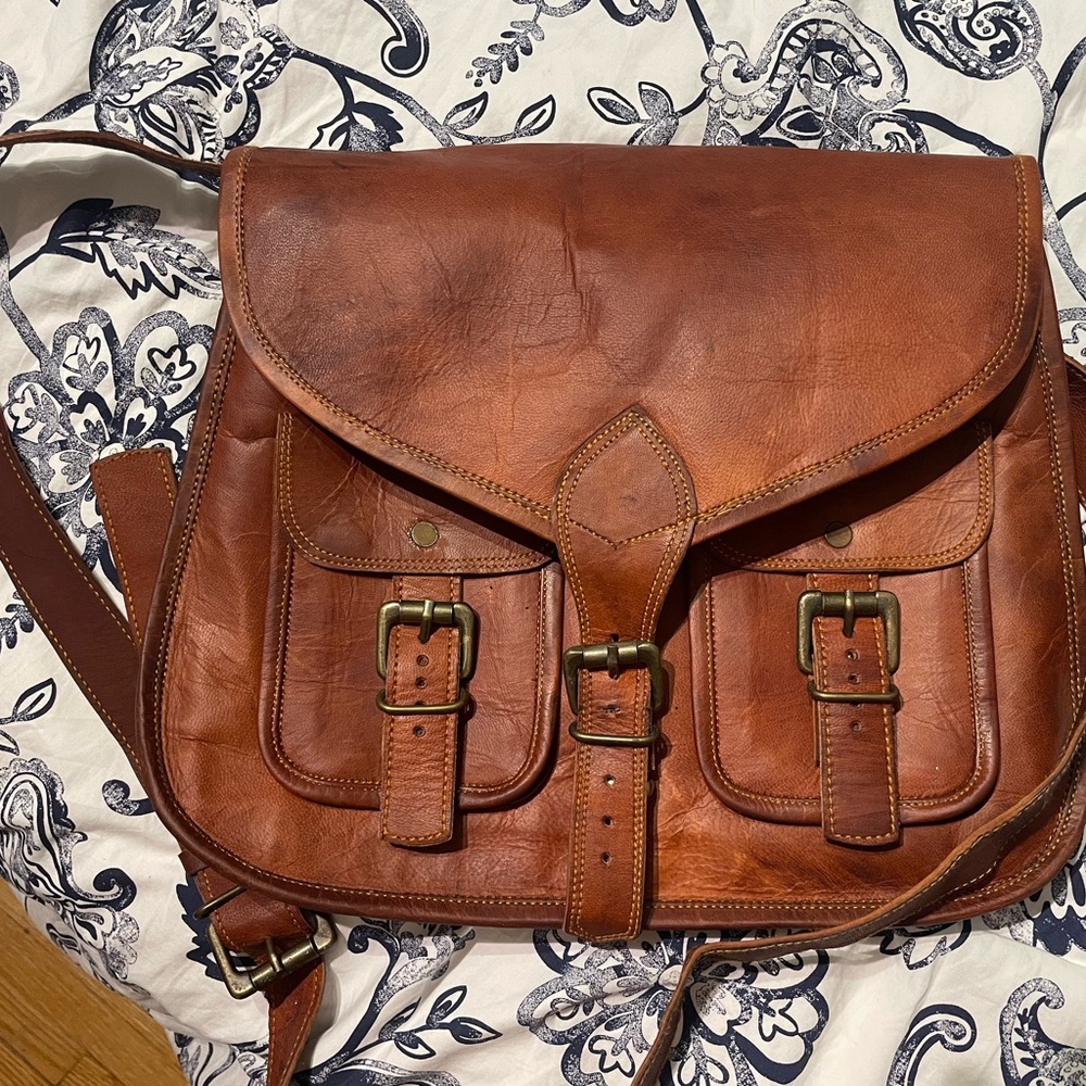Brown Leather Satchel Bag
